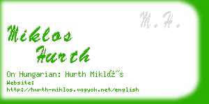 miklos hurth business card